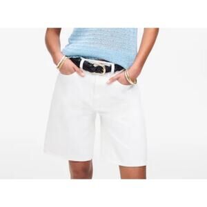 Madewell Women's The 1997 White Denim A-Line Jean Shorts 30 New